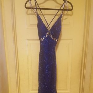 Sherri Hill Blue Prom Dress